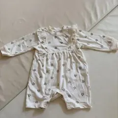 ベビー ロンパース 小花柄 フリル 70-80cmのサムネイル