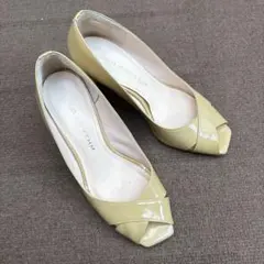 入学式に！NEO RHYTHM ベージュ オープントゥ パンプス 23 EE