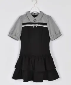 evelyn エブリン ドッキングティアードOP ブラック