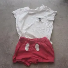 ミッキー Tシャツとショートパンツセット