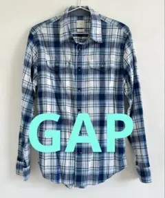 2010年代　GAP チェックシャツ　ブルー