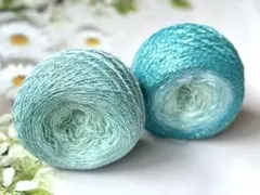 グラデーションラメ入りコットンサマーヤーン　2個セット　330g