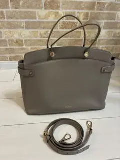 【人気色】FURLA 2way ハンドバッグ ショルダーバッググレージュ