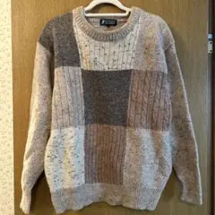 U. Sポロ　チェックデザイン ニットセーター L Lサイズ