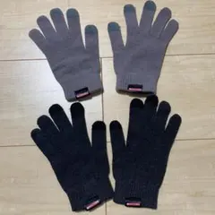 ミズノ ブレスサーモ インナーグラブ S ブラックとグレー 2色セット 手袋