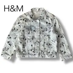 H&M ディズニー ミッキー 長袖 デニム ジャケット 子供服 ライトブルー系