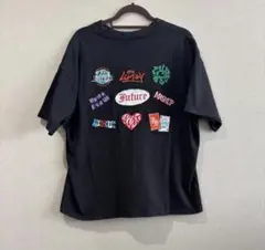 【edakka】バック刺繍　デザインTシャツ 半袖　黒 ゆったり　ブラック