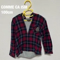 COMME CA ISM チェック柄シャツ 100cm