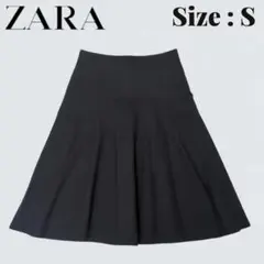상태좋음 ★ZARA BASIC フレアスカート ブラック ひざ丈 S