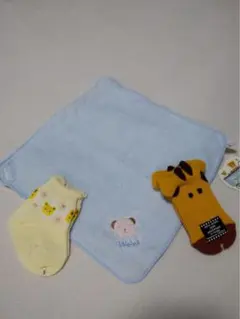 ベビー用　ソックス2足＆バンダナスタイ　セット