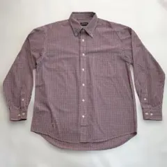 00s オールドユニクロ 紺タグ ギンガムチェック トリコロール L G-14