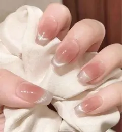 新品未使用 30個入り マグネット ラメ キラキラ ピンクネイルチップセット