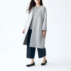 美品✨【MUJI】綿混二重編みコート 暖かい日にオススメ