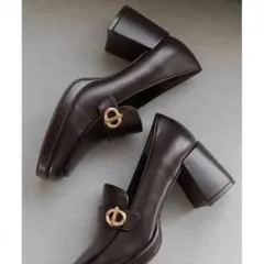 RANDA ゴールドバックルストームローファー　D.BROWN