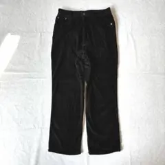 vintage コーデュロイ ストレートパンツ 黒 レディース LL モード