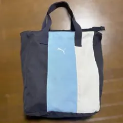 【ファスナー/内ポケット付】PUMA プーマ トートバッグ ネイビーのサムネイル