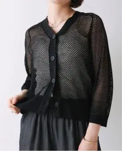 Bou Jeloudメッシュアミニットカーディガン