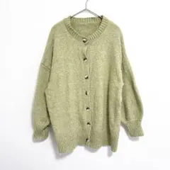 ［GRL］ボタン付きカーディガン（F）ラウンドネック オーバーサイズ