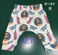 E.T. 総柄　SLEEP NO MORE ベビーパンツ レギンス　0-3ヶ月