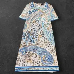 近年美品 LEONARD レオナール コットンストレッチ チュニック 42