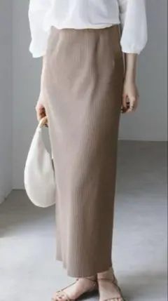 ブラウン タイトスカート スリット入り　ノーブル　noble