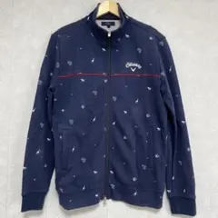 最終値引Callaway キャロウェイ コットンフルジップブルゾン ゴルフ 総柄