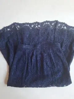 美品UNIQLO マーメイド スカート レース ユニクロ ネイビー