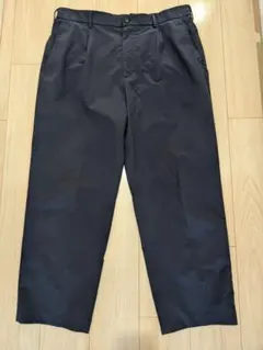 ユニクロ タックワイドパンツ ライト XL ネイビー