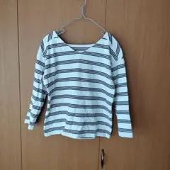 【 UNIQLO】2WAY ボーダーT カジュアル　8分袖　Ｓサイズ