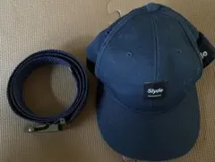 Slyde ネイビー ベースボールキャップとベルト