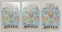 ディズニーリゾートライン 使用済 3枚 ダッフィー＆フレンズ ドーナツ
