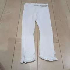 キムラタン Biquette Club ホワイトレギンス 花柄フリル 110