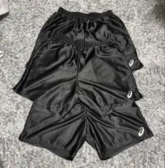 ASICS ブラックショートパンツ 3枚セット
