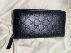 【美品・小銭入れ未使用】GUCCI GGシマ ラウンドファスナー長財布 証明書付
