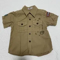 ミキハウス　ダブルビー ワークシャツ　半袖　90cm