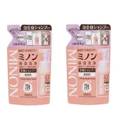 ミノン 全身シャンプー 泡タイプ 400ml×2個セット　新品　詰替　保湿洗浄のサムネイル