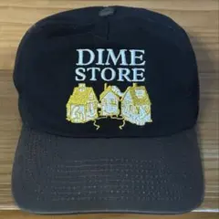 《珍》DIME STORE 刺繍 キャップ ストリート ブラック イエロー