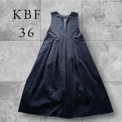 KBF ケービーエフ Vネックジャンパースカート ブラック 36