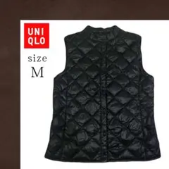 【UNIQLO】ウルトラライトダウンベスト　丸首　ブラック　M