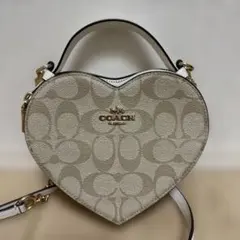 COACH ハート ショルダーバッグ 2way シグネチャー レザー