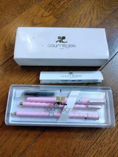 グレージュ　万年筆・ボールペン・シャープペンシル3本セット（ピンク）