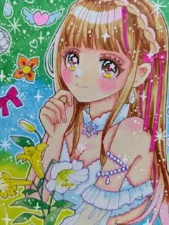 オリジナル手描きイラスト原画「ジニア」A5サイズ - メルカリ