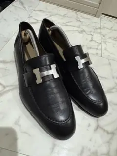美品・付属品完備】HERMES エルメス モントレー ローファー 40 黒 