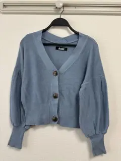 【春ファッション】kutir ライトブルーカーディガン