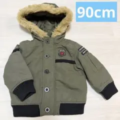 ❣️美品 西松屋 カーキ ジャケット 中綿ダウンコート フード付き