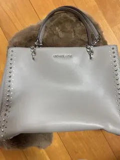 MICHAEL KORS スタッズ付きハンドバッグ グレー
