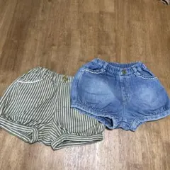 女児90cmショートパンツ2点セット
