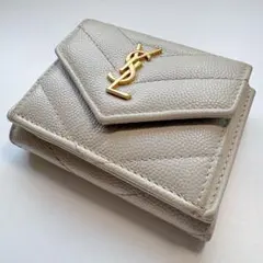 SAINT LAURENT サンローラン モノグラム 三つ折り財布 ホワイトのサムネイル