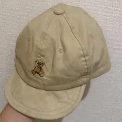 POLO ベージュ テディベア刺繍 キャップ　ベビー　50cm
