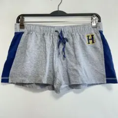 【希少】トミーヒルフィガー カレッジ風スウェットショートパンツ Hロゴ 紺 M